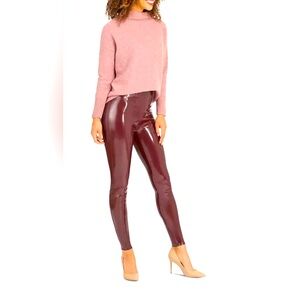 Spanx High-Waist Ruby Patent Leather Leggings